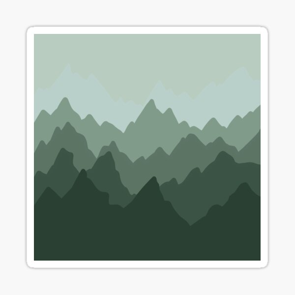 Item preview, Mountains in the fog green designed and sold by lolamawi.