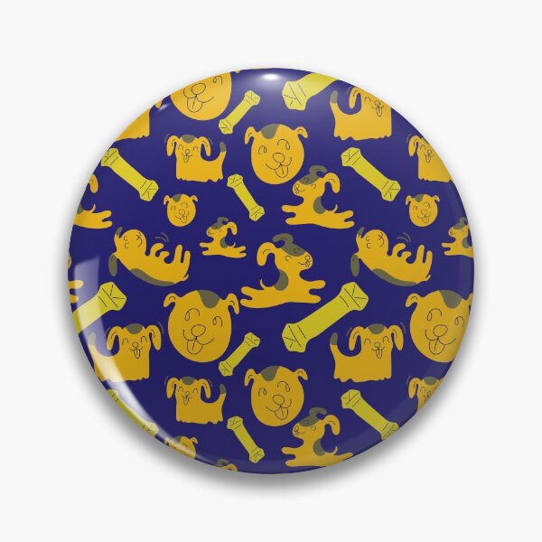 Item preview, Puppies palying with toys, cute doggy pattern, puppy pattern - Dark Blue designed and sold by PattyTheGecko.