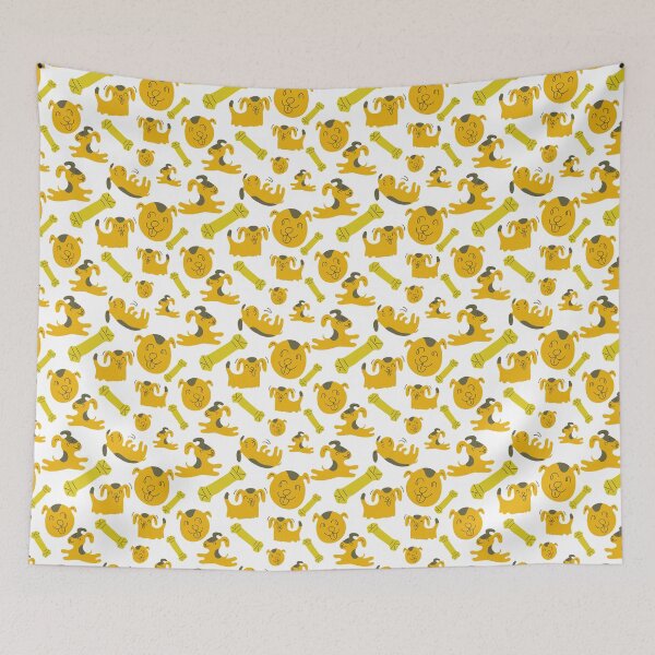Item preview, Puppies palying with toys, cute doggy pattern, puppy pattern - White designed and sold by PattyTheGecko.