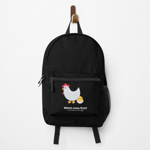 Item preview, Which Came First Backpack Midnight Black designed and sold by WhatCameFirst.