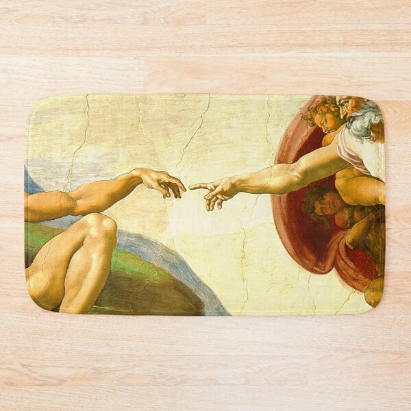 Item preview, Creation of Adam - Hands and Fingers Michelangelo Sistine Chapel's ceiling- Italian Famous art Vintage Retro Style designed and sold by conceptDVS.