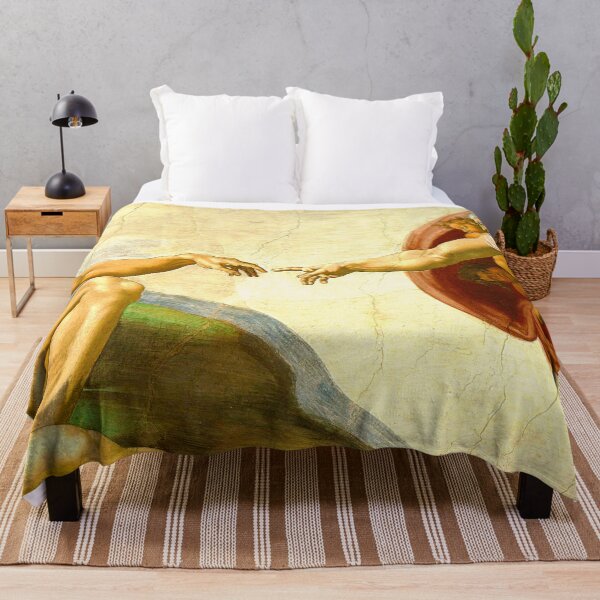 Item preview, Creation of Adam - Hands and Fingers Michelangelo Sistine Chapel's ceiling- Italian Famous art Vintage Retro Style designed and sold by conceptDVS.