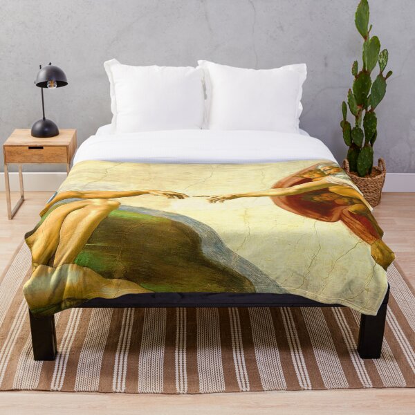 Item preview, Creation of Adam - Hands and Fingers Michelangelo Sistine Chapel's ceiling- Italian Famous art Vintage Retro Style designed and sold by conceptDVS.