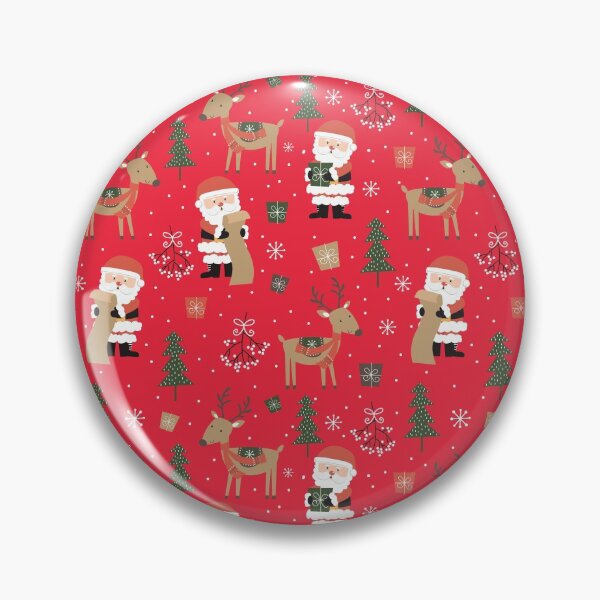 Item preview, Merry Christmas Reindeers Santa And List Pattern designed and sold by JayStacksArt.