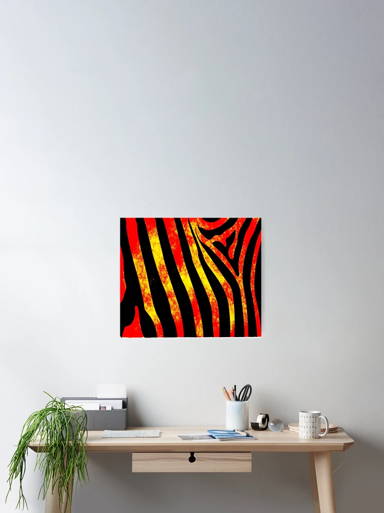 Thumbnail 2 of 3, Poster, Textured tiger pattern designed and sold by Ralek.