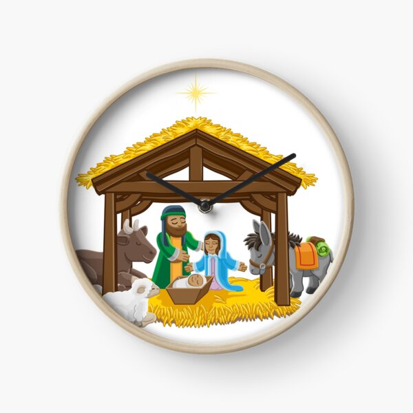 Nativity Scene - Christmas Clock