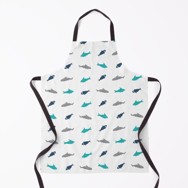 Item preview, Vector white simple cute shark pen sketch repeat pattern. Great for baby apparel fabric. designed and sold by jamiesoondesign.