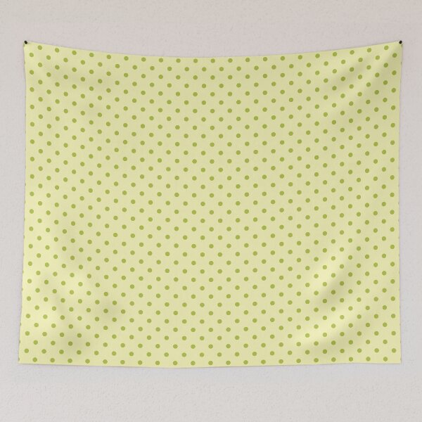 Item preview, Minimalistic polka dots pattern, vintage green polka dot pattern, dotted aesthetic, vintage pattern - Light Yellow designed and sold by PattyTheGecko.