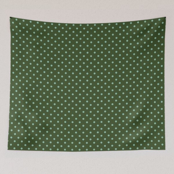 Item preview, Minimalistic polka dots pattern, vintageteak polka dot pattern, dotted aesthetic, vintage pattern - Dark Green designed and sold by PattyTheGecko.