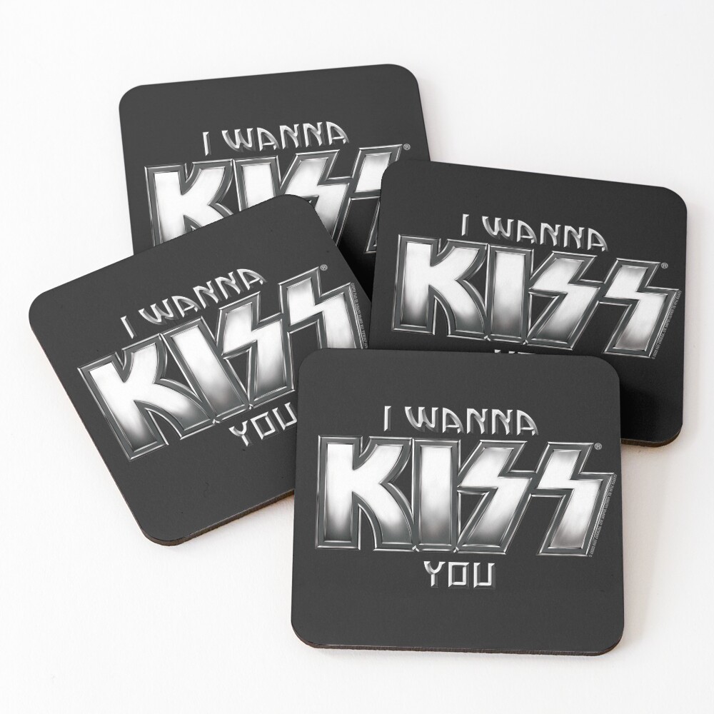 I wanna KISS you Coasters (Set of 4)