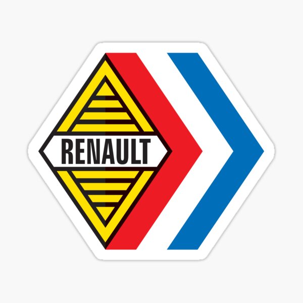Emblème Renault Sport rétro - Formule Renault, Gordini - Grands caractères Sticker