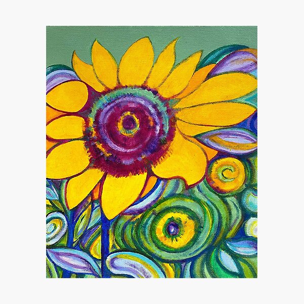 Orange sunflower Photographic Print