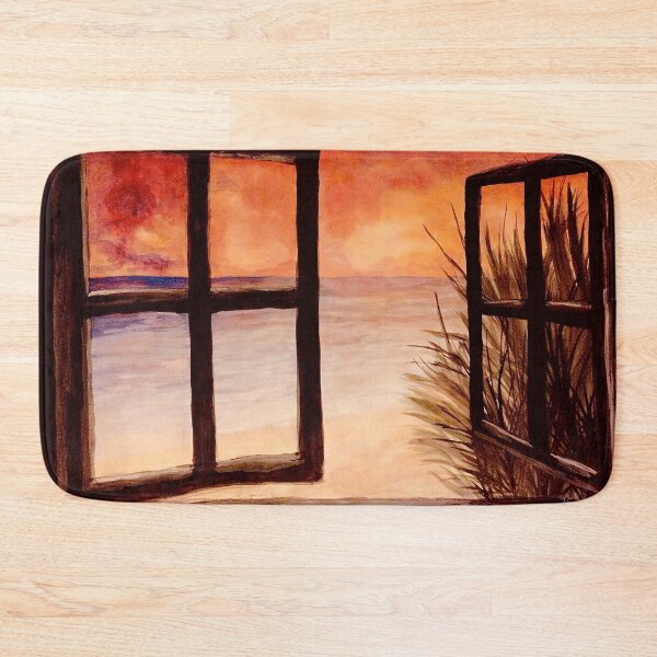 Item preview, Window by the sea watercolor painting  designed and sold by GittaG74.