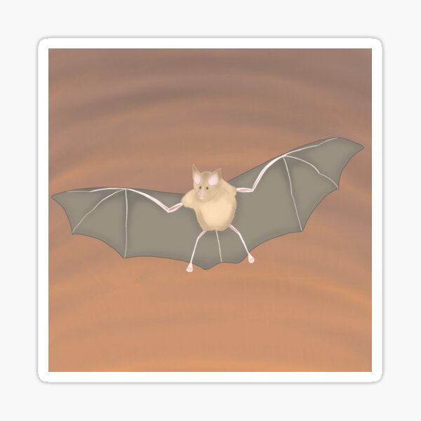 Item preview, Chauve-souris fer à cheval - style dessin animé mignon designed and sold by MagicBaguette.