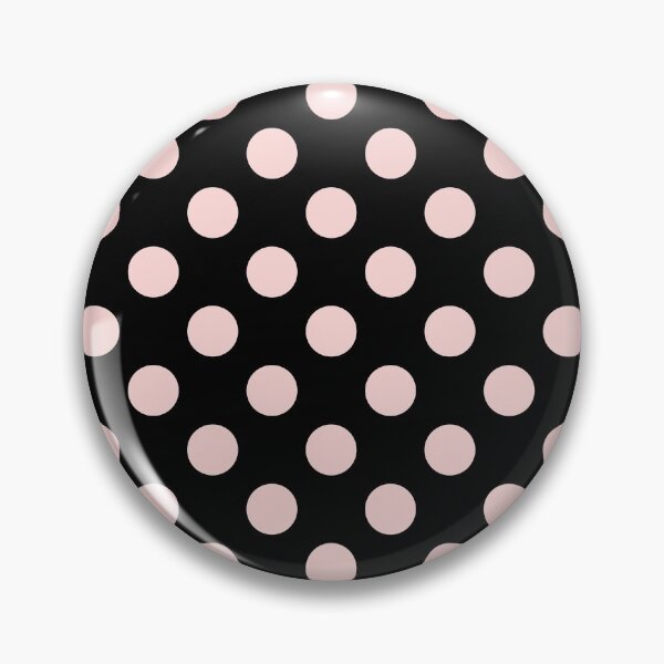 Item preview, Minimalistic polka dots pattern, vintage pink polka dot pattern, dotted aesthetic, vintage pattern - Black designed and sold by PattyTheGecko.
