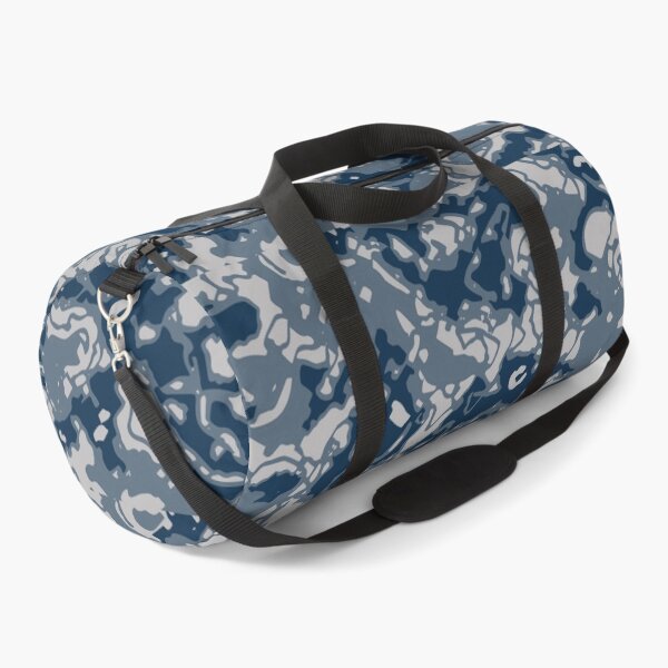 Item preview, Winter Camouflage Artistic Cutout Patterns in Blue Shades designed and sold by ShopieHome.