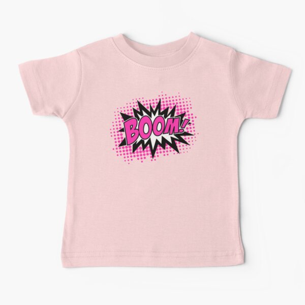 COMIC BOOM, Speech Bubble, Comic Book Explosion, Cartoon Baby T-Shirt