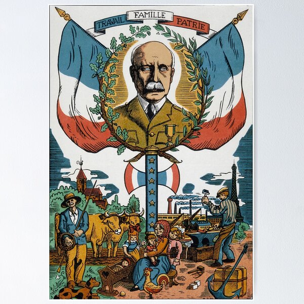 Artikel-Vorschau von PETAIN ARBEIT FAMILIE VATERLAND VICHY FRANKREICH PROPAGANDA, designt und verkauft von thewaywewere.