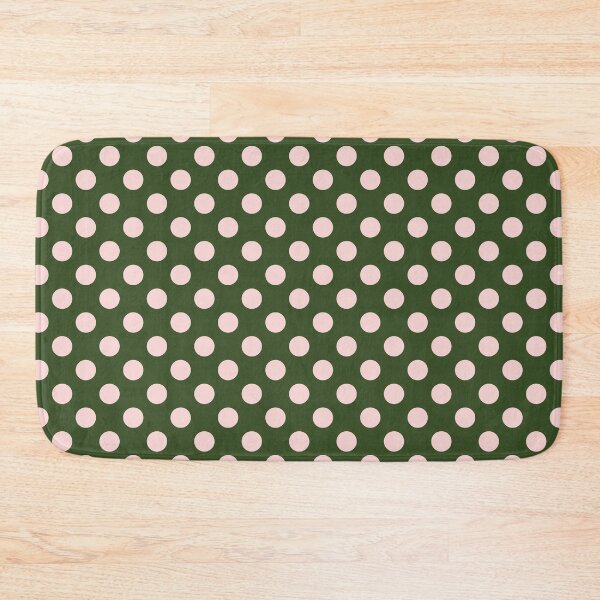 Item preview, Minimalistic polka dots pattern, vintage pink polka dot pattern, dotted aesthetic, vintage pattern - Dark Green designed and sold by PattyTheGecko.