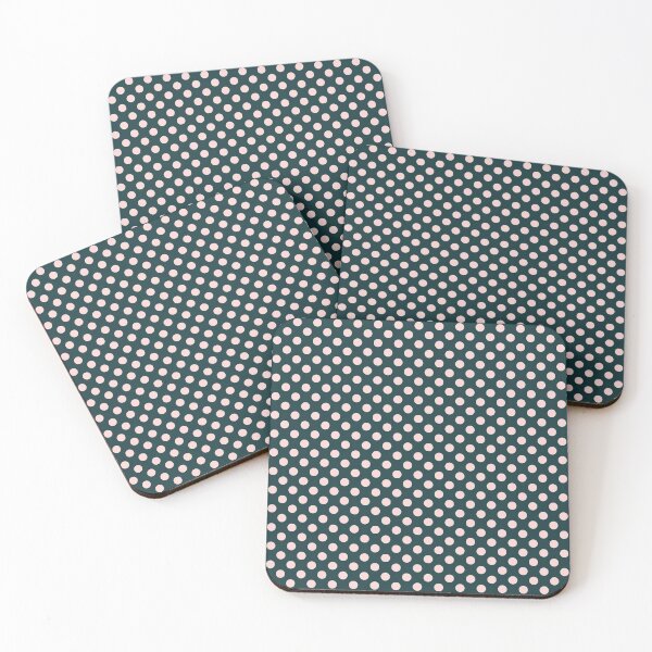 Item preview, Minimalistic polka dots pattern, vintage pink polka dot pattern, dotted aesthetic, vintage pattern - Vintage Dark Teal designed and sold by PattyTheGecko.