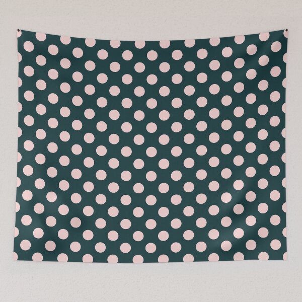 Item preview, Minimalistic polka dots pattern, vintage pink polka dot pattern, dotted aesthetic, vintage pattern - Vintage Dark Teal designed and sold by PattyTheGecko.