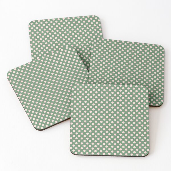 Item preview, Minimalistic polka dots pattern, vintage pink polka dot pattern, dotted aesthetic, vintage pattern - Vintage Green designed and sold by PattyTheGecko.