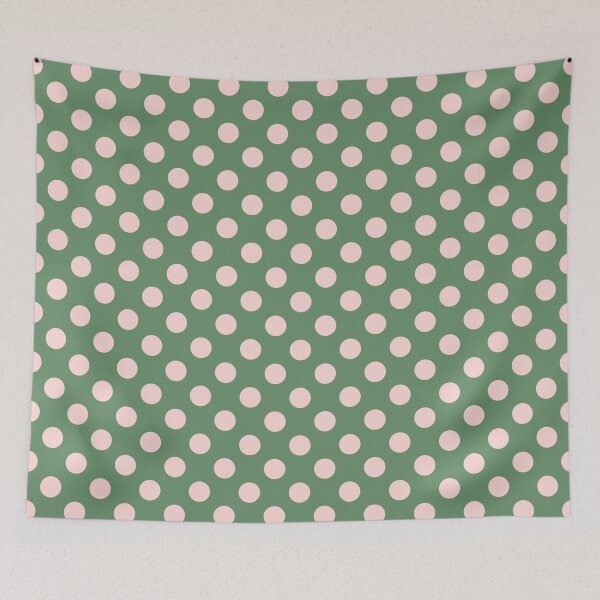 Item preview, Minimalistic polka dots pattern, vintage pink polka dot pattern, dotted aesthetic, vintage pattern - Vintage Green designed and sold by PattyTheGecko.