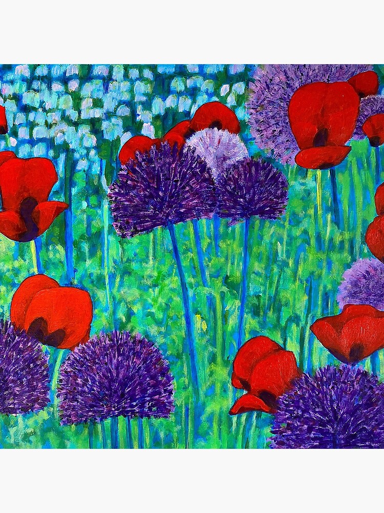Poppies and alliums by MuloaniArt