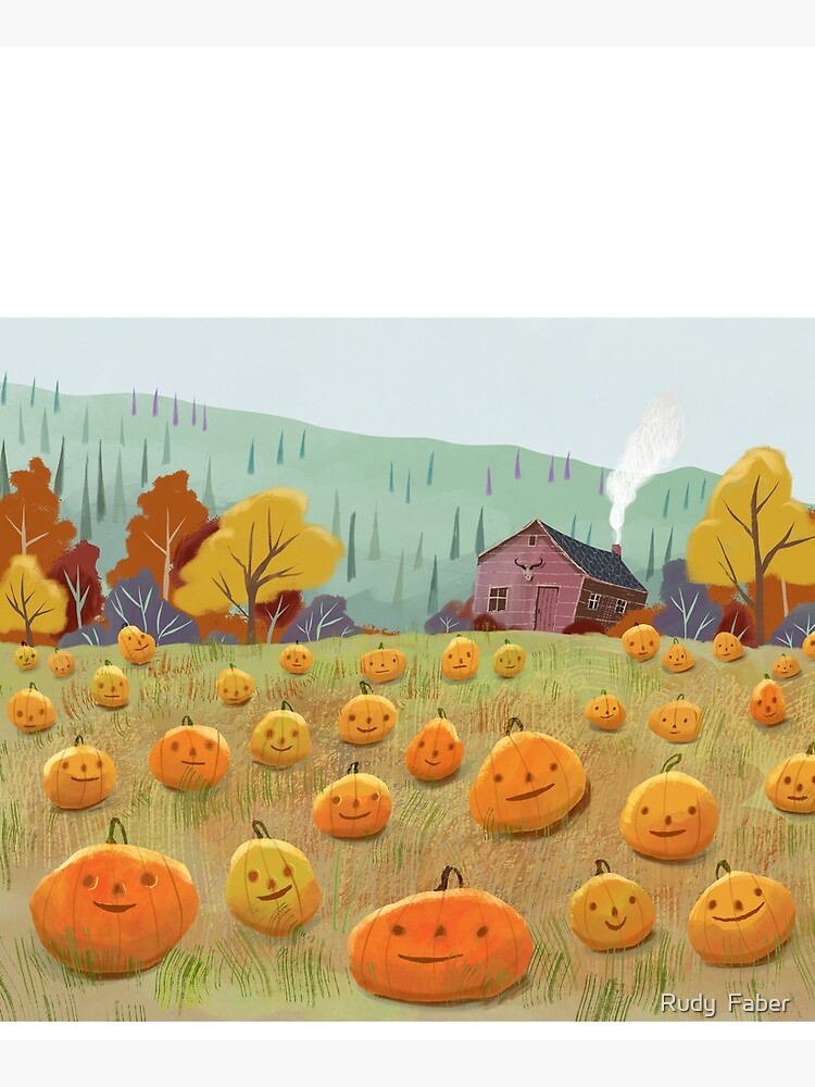Happy Pumpkin Field by rudyfaber