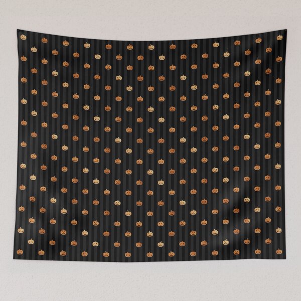 Item preview,  Halloween Pumpkin  Pattern on  Black Background designed and sold by remonss.