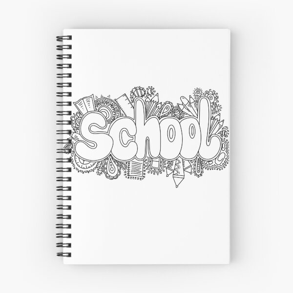 Item preview, School doodle (Black and white) designed and sold by YippeeYay Doodles.
