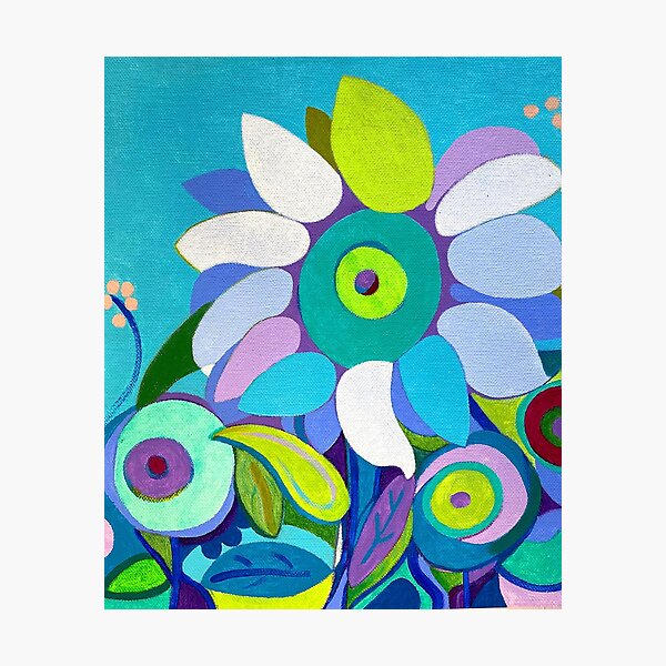 Blue sunflower Photographic Print