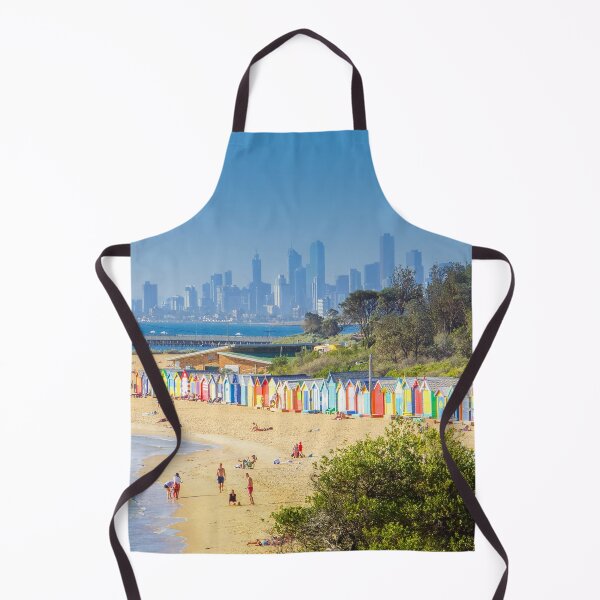 Item preview, Brighton Bath Huts and the Melbourne Skyline designed and sold by Steven Jodoin.
