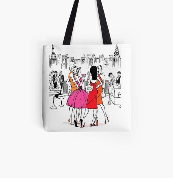 EL SEXO Y LA CIUDAD Bolsa estampada de tela
