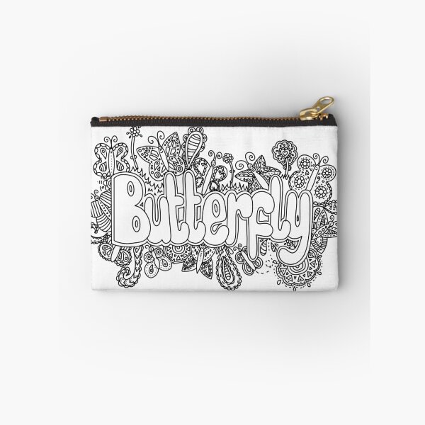 Item preview, Butterfly doodle (Black and white) designed and sold by YippeeYay Doodles.