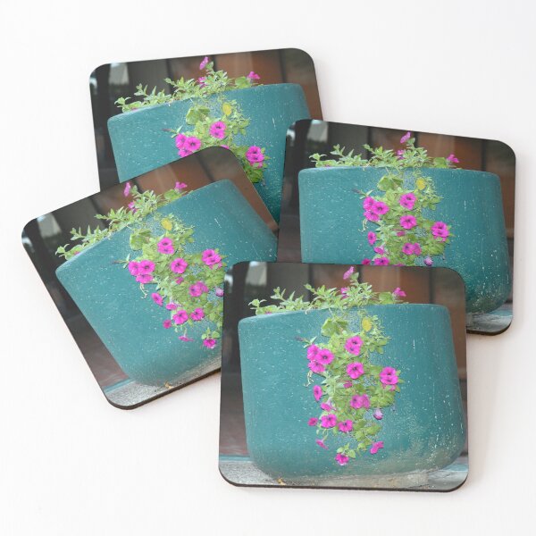 Item preview, Pink Petunia In Blue Pot designed and sold by coffeebean.