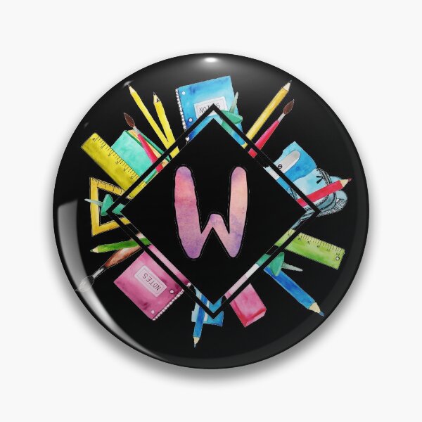 Item preview, Back To School Personalized Monogram Letter W designed and sold by MysticMagpie.