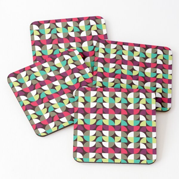 Item preview, Geometric Pattern 17 (green red quarter circles) designed and sold by Geometric Patterns.