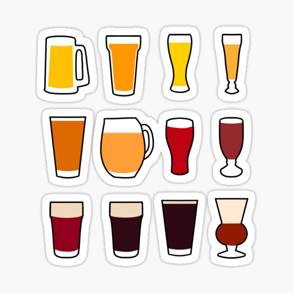 Guinness Beer Glasses Sticker - Pro Sport Stickers