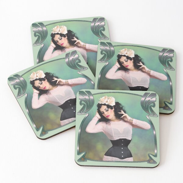 Item preview, Burlesque dancer Xarah - Pastel Peach Pinup designed and sold by Xarah.