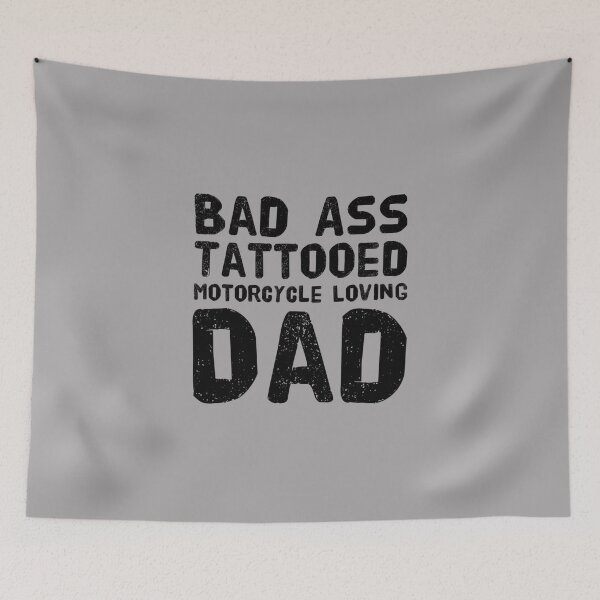 Item preview, Bad Ass Tattooed, Motorcycle Loving Dad designed and sold by PetitePeche.