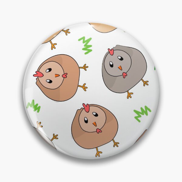 Item preview, cute chickens pattern white background designed and sold by nutmegfairy.