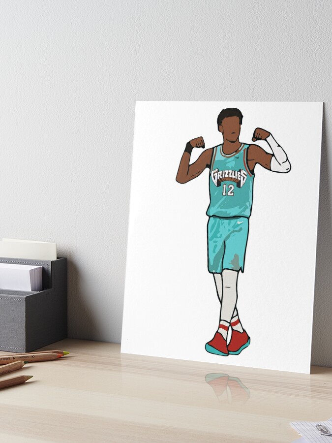 Ja Morant throwback jersey | Art Board Print