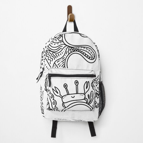 Item preview, Sea doodle (Black and white) designed and sold by YippeeYay Doodles.