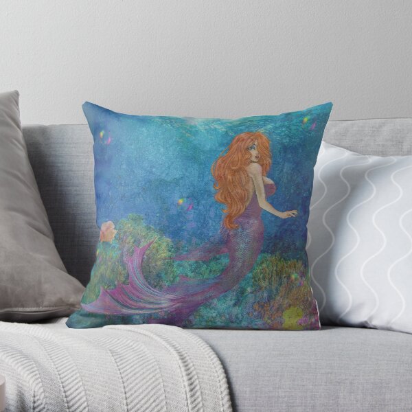 Mystical Mermaid Throw Pillow