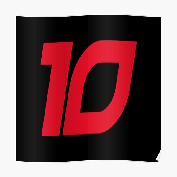 "10 pierre gasly number F1" Poster by TheF1Racing Redbubble