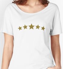 FIVE STARS, Gold, Winner, Best, Hero, Chef, Team, Award Women's Relaxed Fit T-Shirt