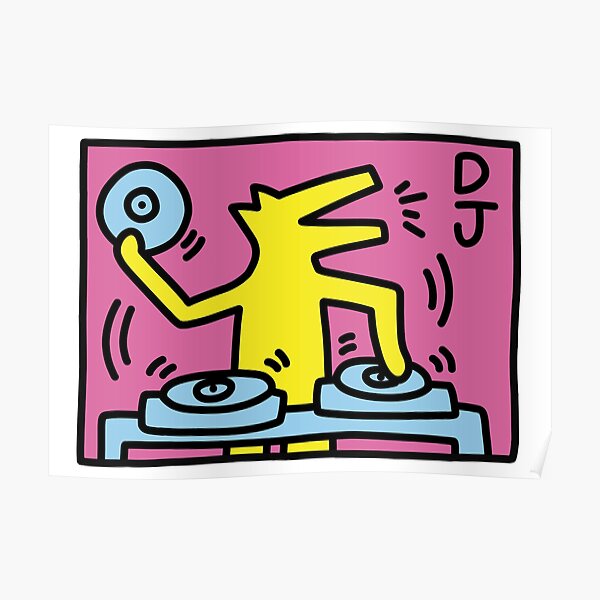 ¡Figura DJ de Keith Haring! Póster