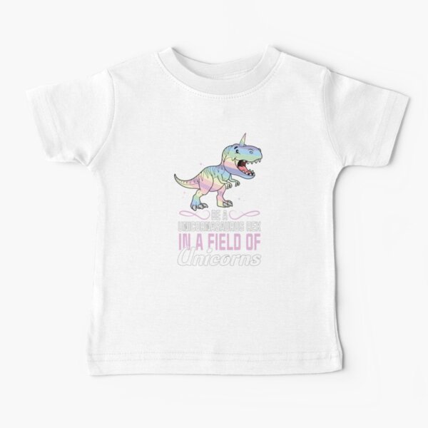 Cute Funny Angry Dinosaur Trex Extinct Unicorn Kids Gift Baby T Shirt By Freid Redbubble - roblox t shirt dino unicorn rxgatecf to