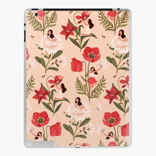 Flower Girls - pink iPad Skin